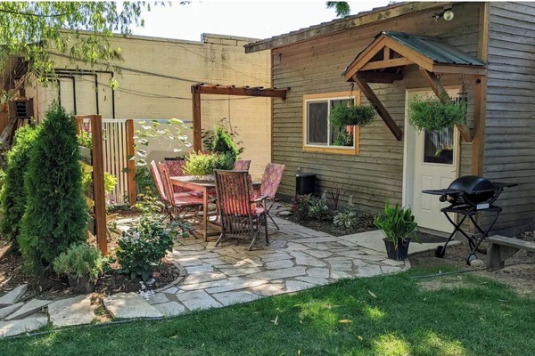 Patio and entry