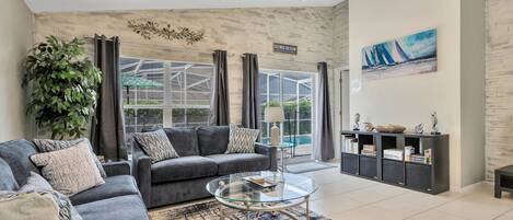 Smart TV, video games, DVD player, foosball