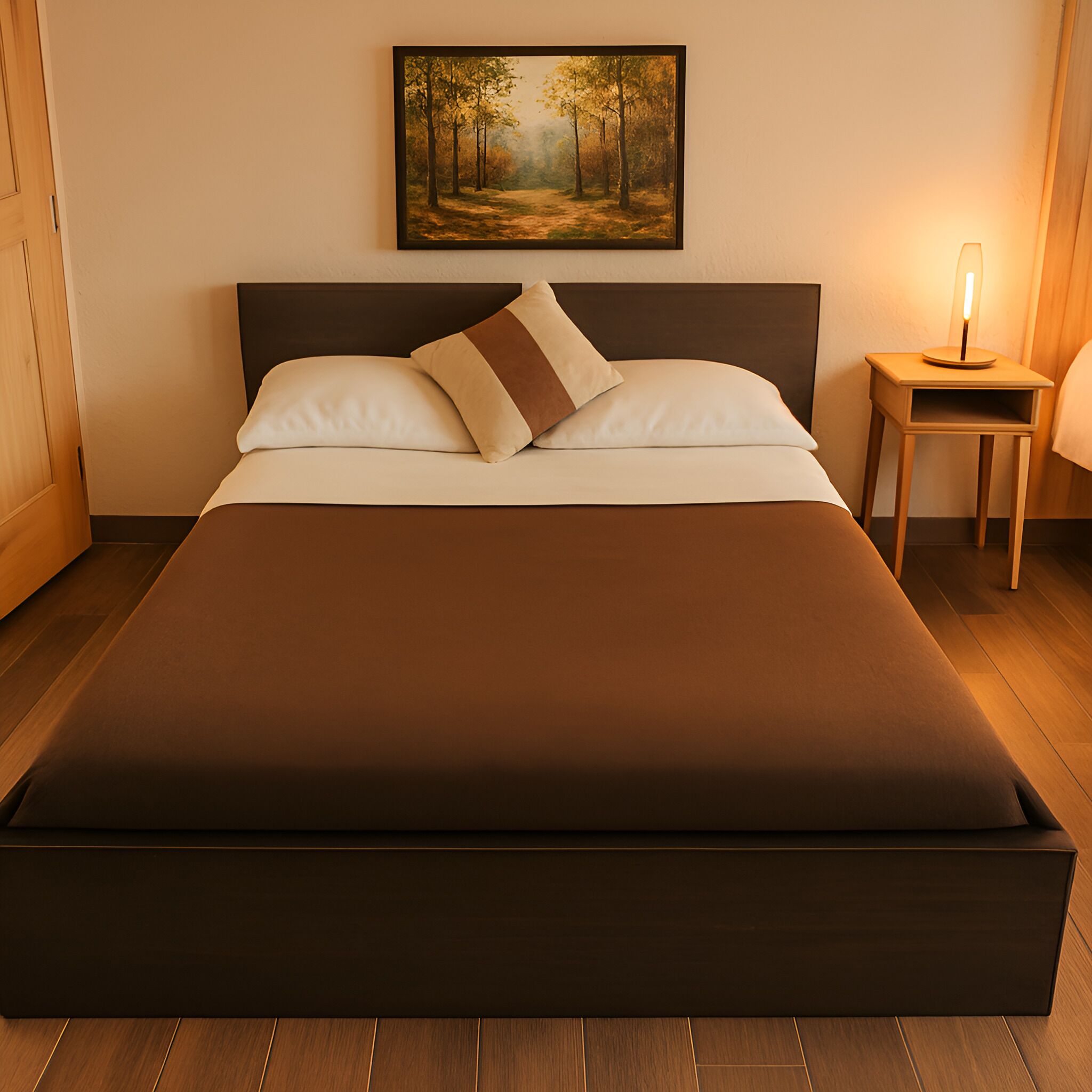Habitación cuádruple de lujo, varias camas, aire acondicionado, vista a la ciudad | Ropa de cama de alta calidad, edredón y camas con efecto memoria 