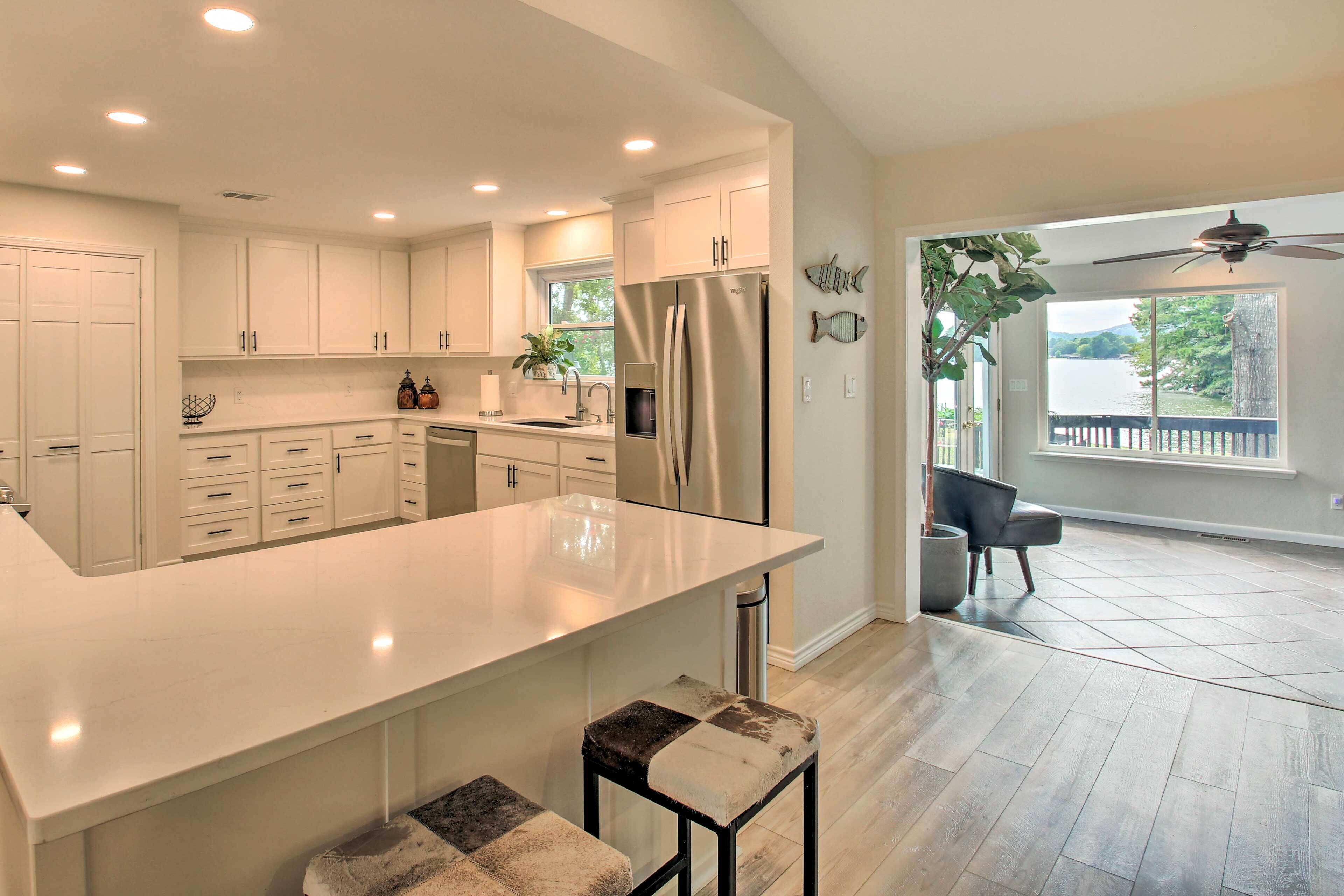 Serene Lakefront Home w/ Grills & Boat Dock!