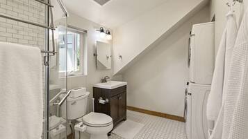 Shower, hair dryer