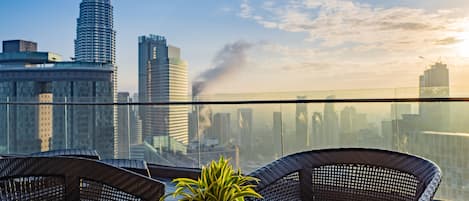 Blick vom Balkon