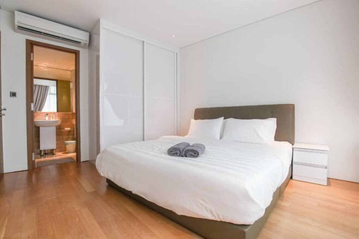 Blackout curtains, iron/ironing board, free WiFi, bed sheets