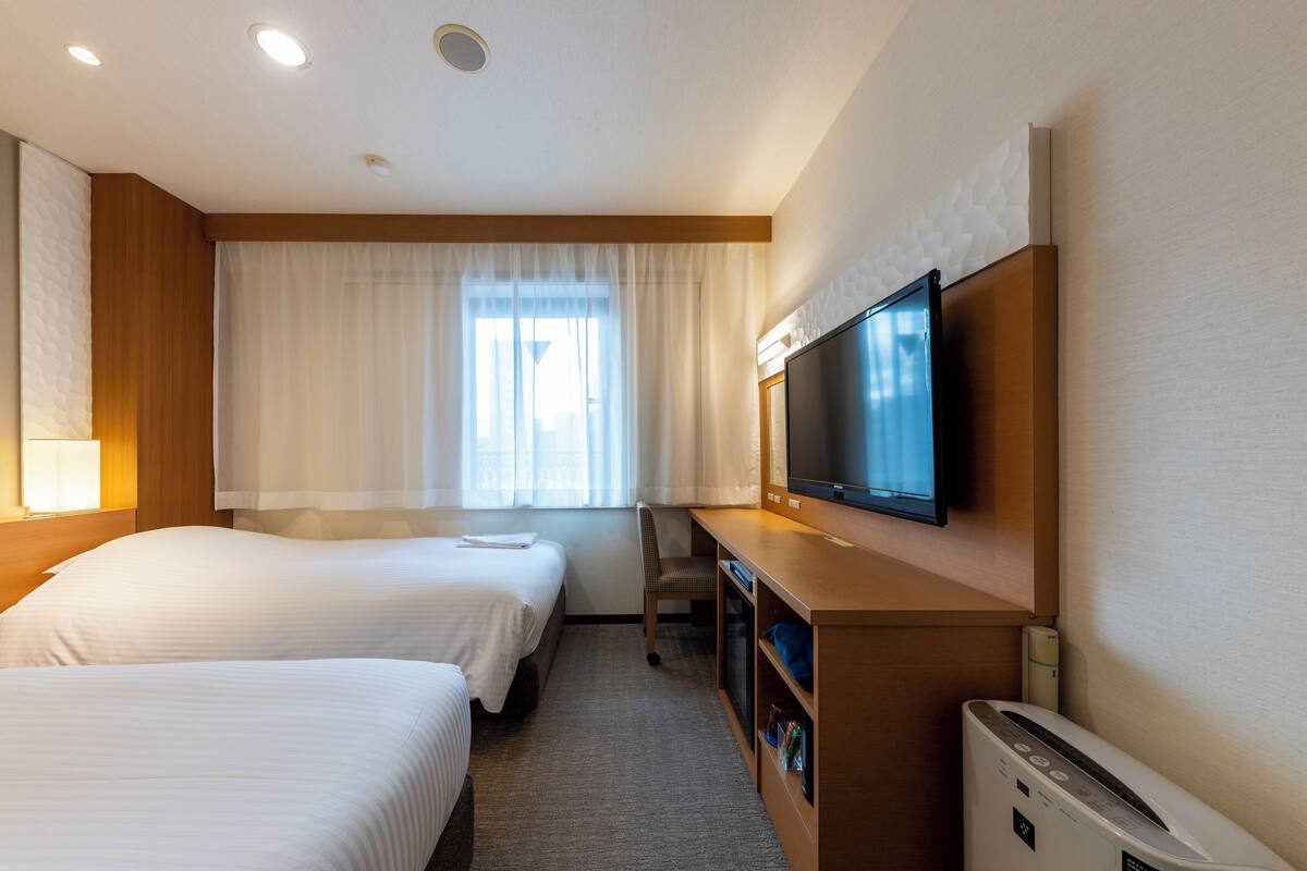 Twin Room, Non Smoking | Down comforters, desk, WiFi (free), bed sheets