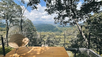 Panoramic Cabin, Mountain View | Terrace/patio
