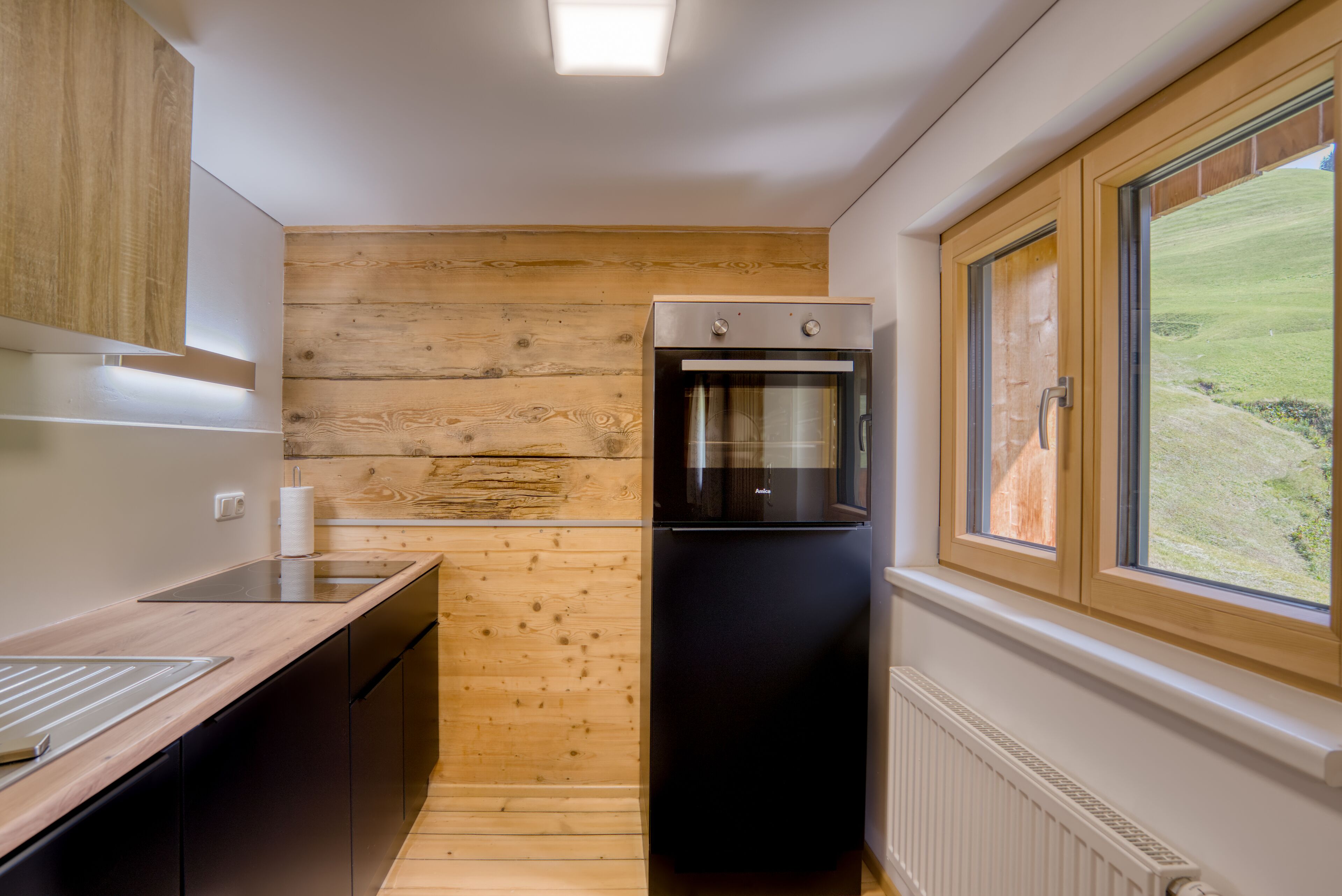 Classic-Apartment, Balkon, Bergblick | Eigene Küche