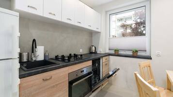 Fridge, oven, stovetop, dishwasher