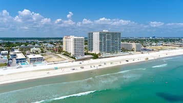 On the beach, beach towels