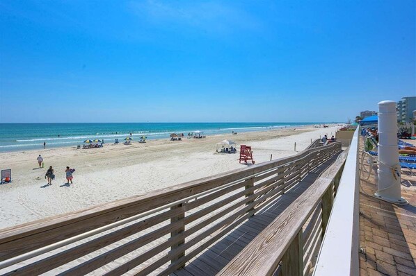 On the beach, beach towels