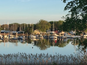 Marina -  Nautical,  romantic suite w/deck overlooking Warwick Neck Cove, pet-friendly! (Warwick)