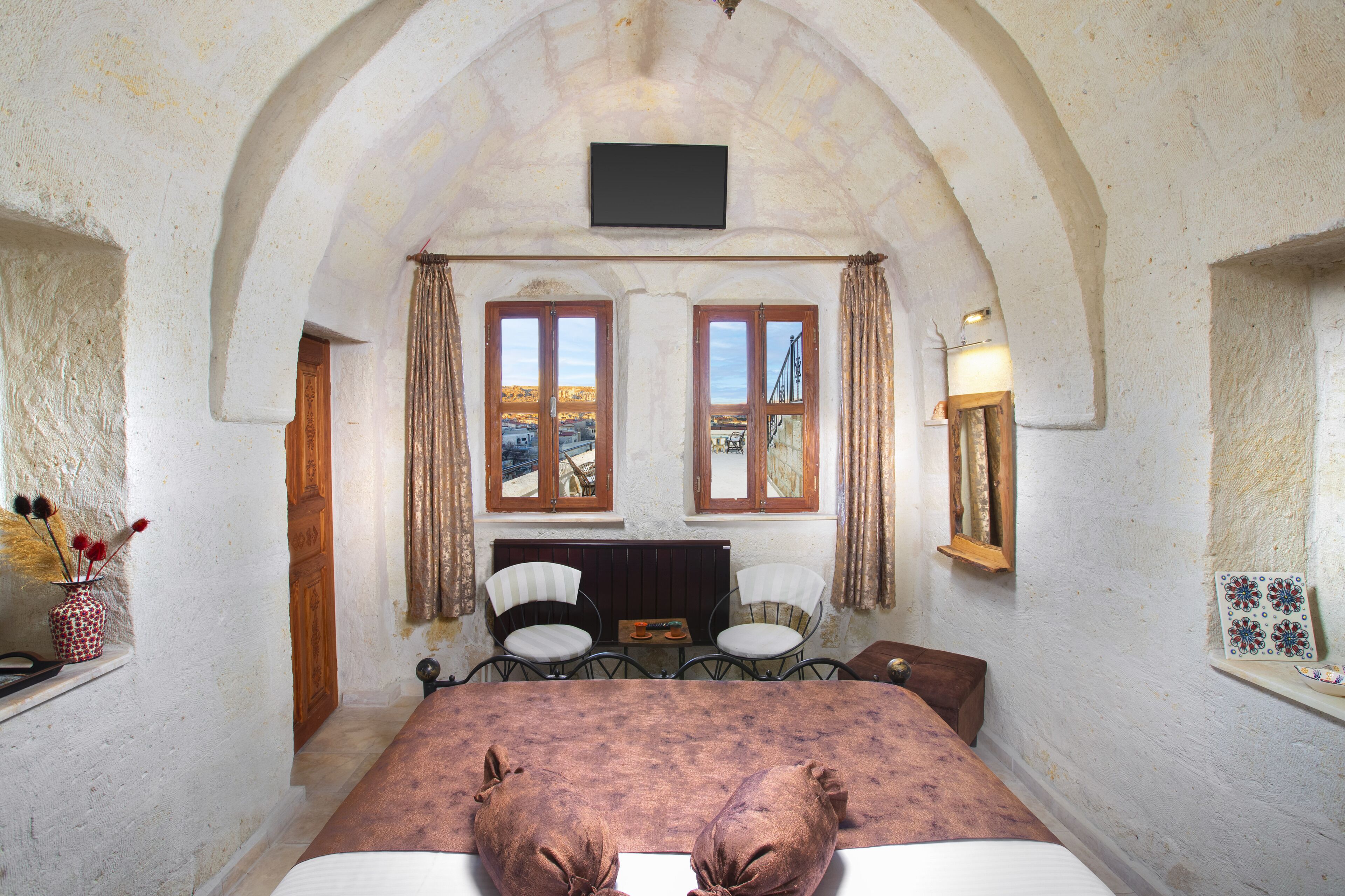 Standart Double Terasli | Bàn ủi/dụng cụ ủi quần áo, truy cập Internet không dây miễn phí 