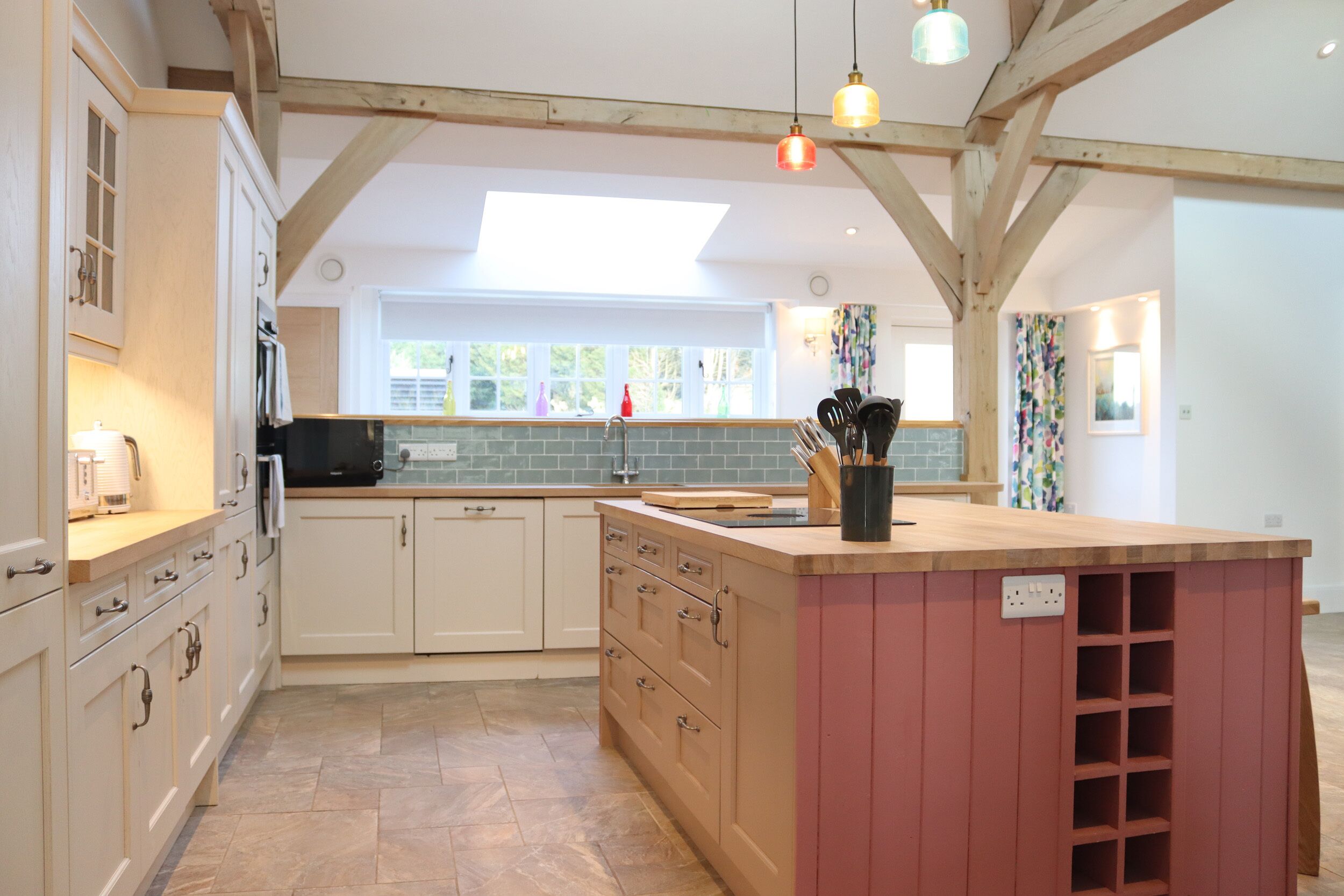 Fridge, dishwasher, electric kettle, toaster