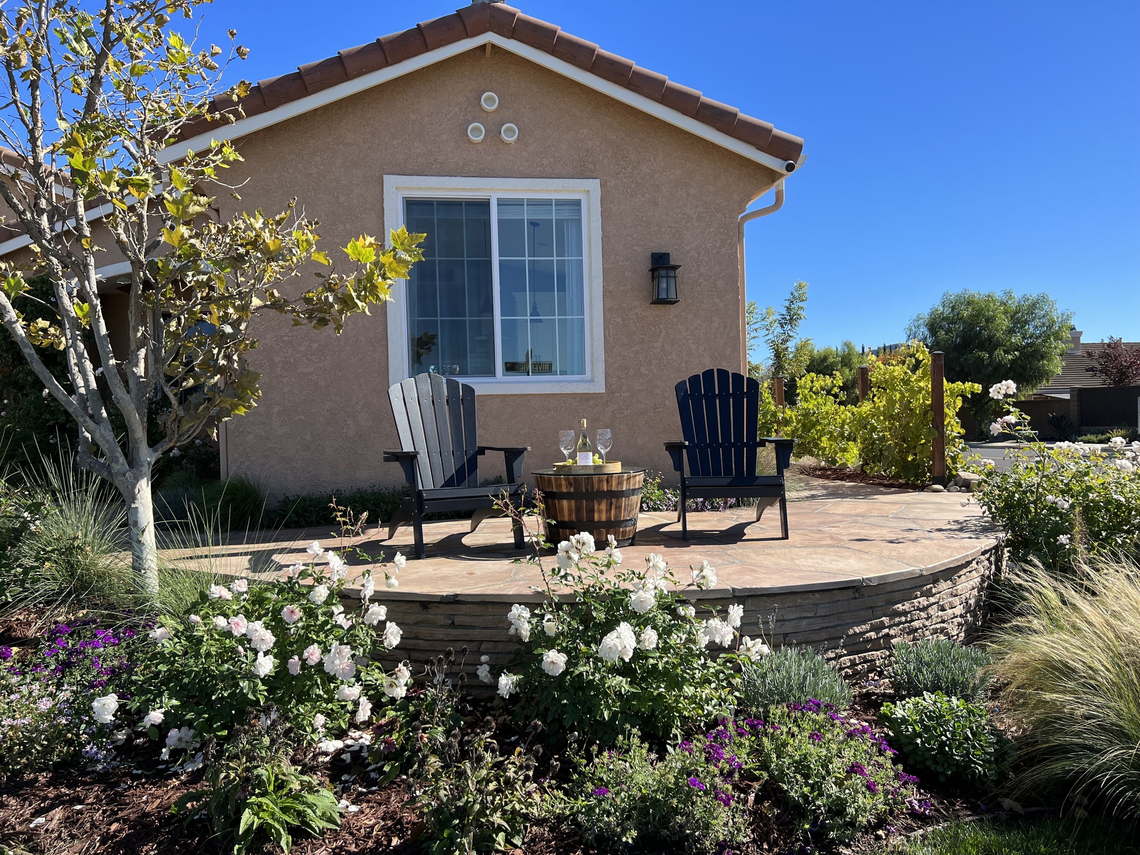 enjoy a quiet afternoon on the front patio
