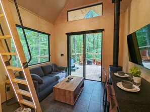 TV, fireplace - Scandinavian Treetop Bliss @ Terralodge (Monteagle)