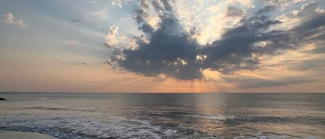 Beach nearby, sun-loungers