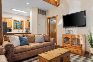 TV, fireplace, offices