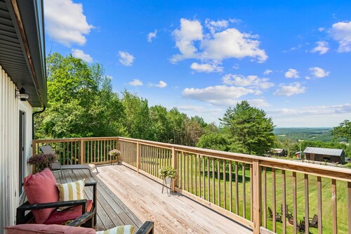 Spacious Winter Retreat w/ Hot Tub, Games, Fire Pit & Scenic Hilltop Views!