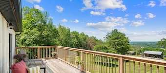 Spacious Winter Retreat w/ Hot Tub, Games, Fire Pit & Scenic Hilltop Views!