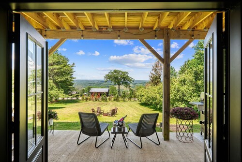 Spacious Winter Retreat w/ Hot Tub, Games, Fire Pit & Scenic Hilltop Views!