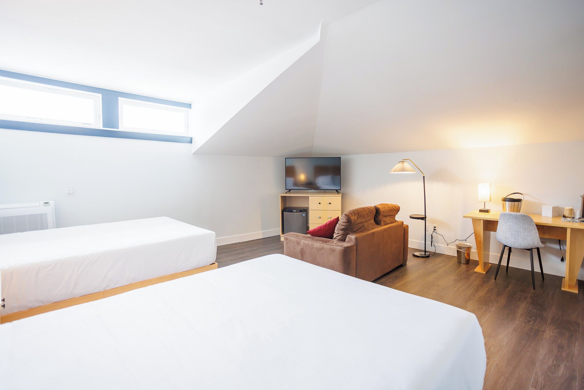 Memory foam beds, iron/ironing board (on request), WiFi (free)
