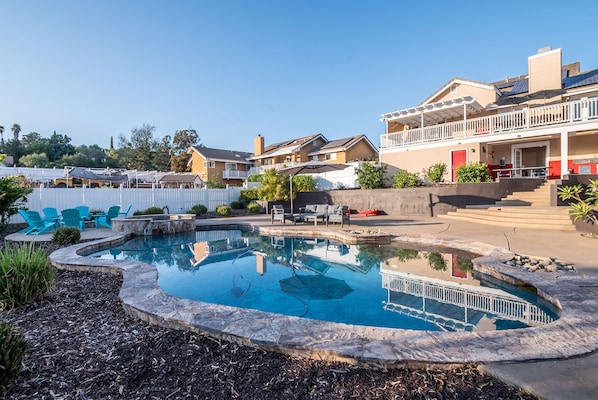 Outdoor pool, a heated pool