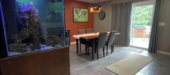 5 bedrooms, lots of space indoors & out for entertaining, close to golf courses!