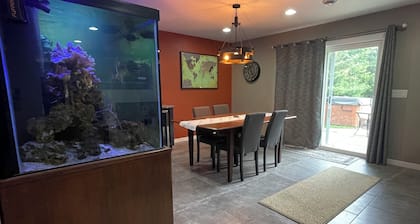 5 bedrooms, lots of space indoors & out for entertaining, close to golf courses!