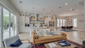 Smart TV, fireplace, video games, books