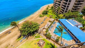 A beachfront hotel with a pool, beach access, and a view of the ocean. - Sands of Kahana Resort by KBM (Lahaina)