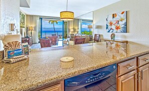 Condo (2 Bedrooms) | Private kitchen | Fridge, microwave, oven, coffee/tea maker - Kaanapali Shores Resort by KBM (Lahaina)