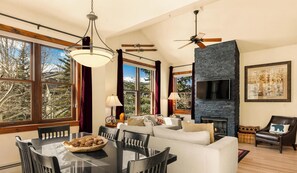 TV, fireplace, DVD player, books - Walk to Town/Lifts. Mtn View. Pool, Hot Tubs. (Breckenridge)