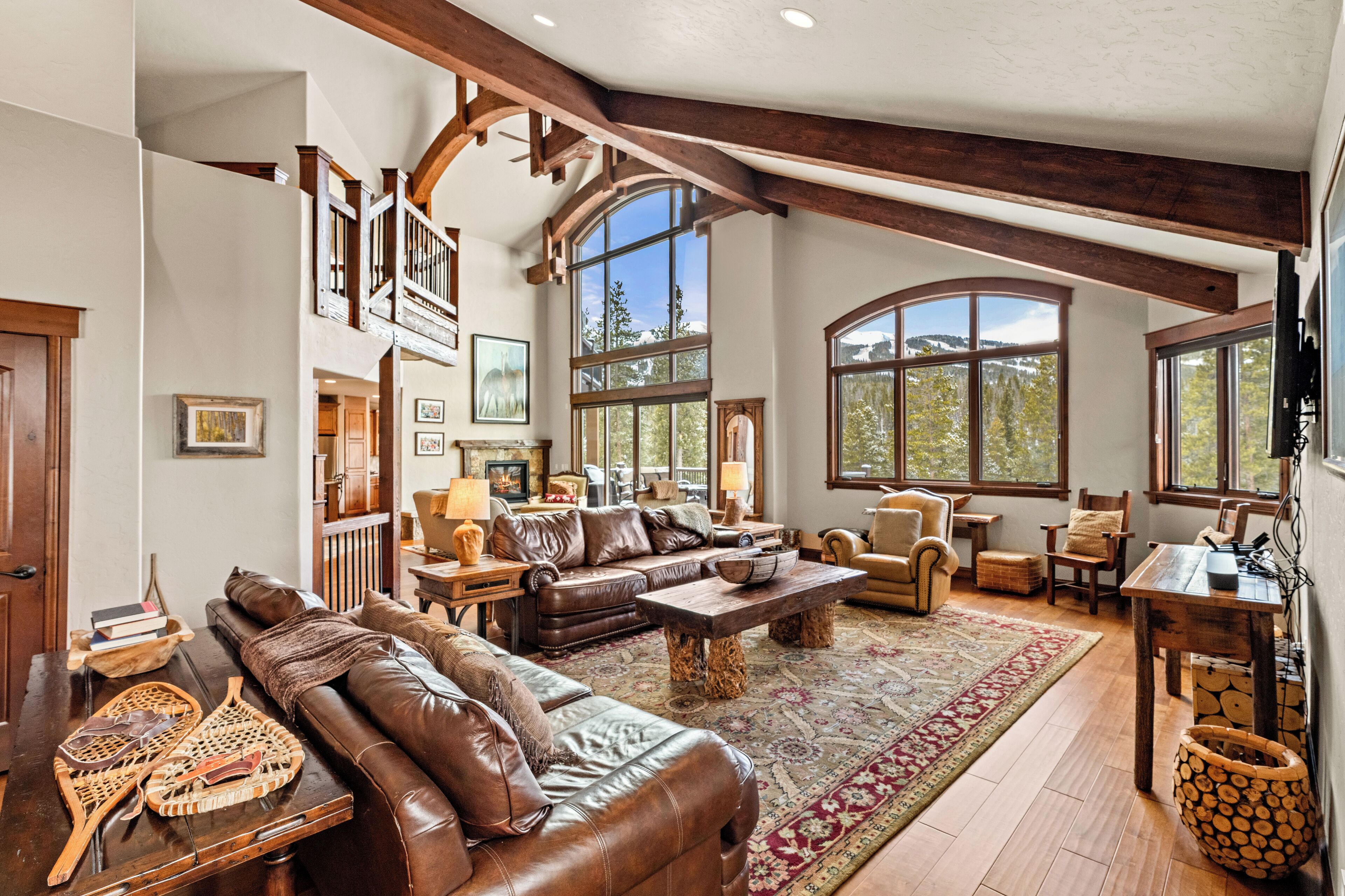 Smart TV, fireplace, DVD player, foosball