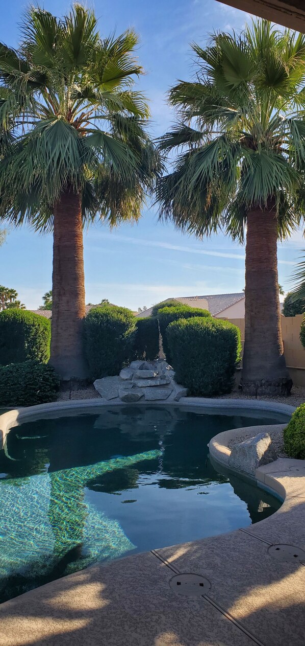 Outdoor pool, a heated pool - Desert retreat with private heated pool & golf cart. Goodyear AZ. (Goodyear)