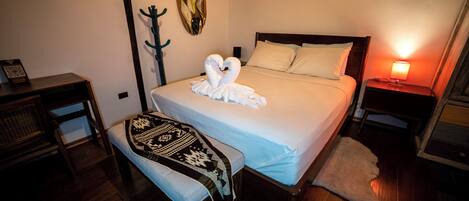 1 sovrum, skrivbord, gratis wi-fi och sängkläder