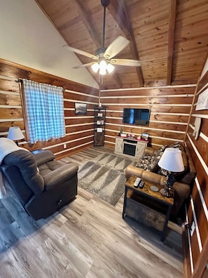 TV connectée, cheminée