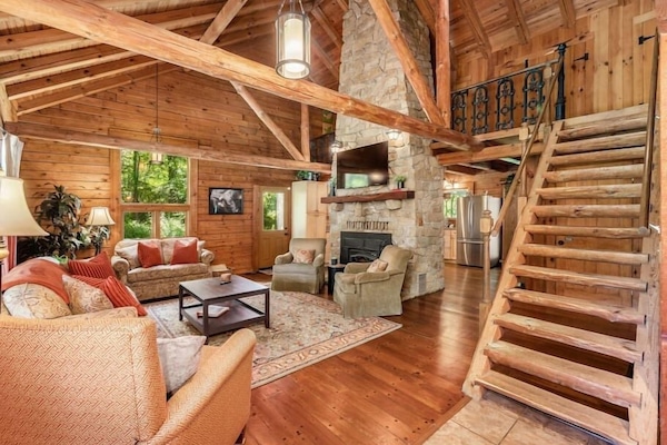 Smart-TV, Kamin, Videospiele, Bücher