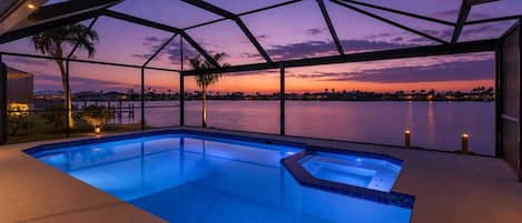 A heated pool