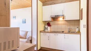 Kühlschrank, Mikrowelle, Herdplatte, Geschirrspüler