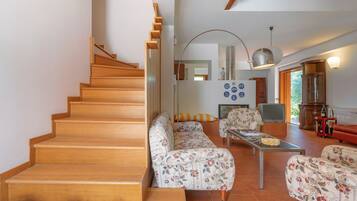 Televisión, chimenea