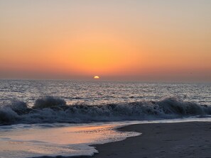 Beach nearby, sun-loungers