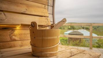 Vue depuis lâhĂ©bergement