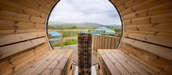 With views across Wether Fell, waking up in Goldfinch Yurt is like no other