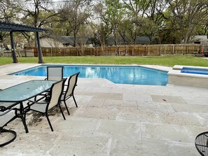 Outdoor pool, a heated pool