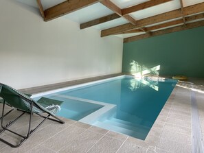 Indoor pool, a heated pool
