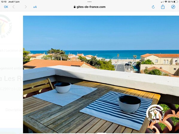 Outdoor dining - Magnificent villa facing the sea for 18 people (Leucate)