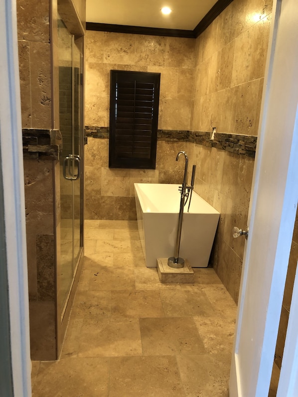 Combined shower/tub