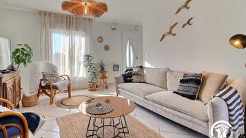 Televisión, chimenea y libros