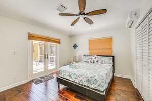 5 habitaciones, tabla de planchar con plancha, internet y ropa de cama