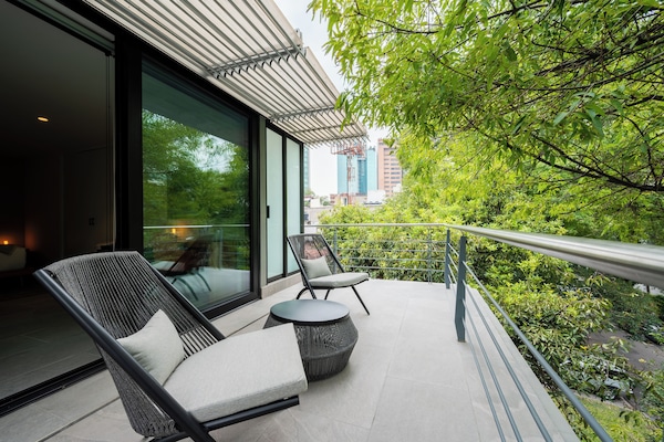 Attico Luxury, 1 camera da letto, terrazzo, vista parco | Terrazza/patio