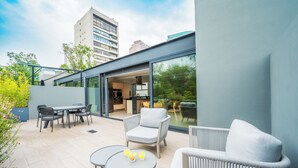 Exclusive Penthouse, 2 Bedrooms, Terrace, Park View | Terrace/patio - Capitalia Parque Lincoln (Mexico City)